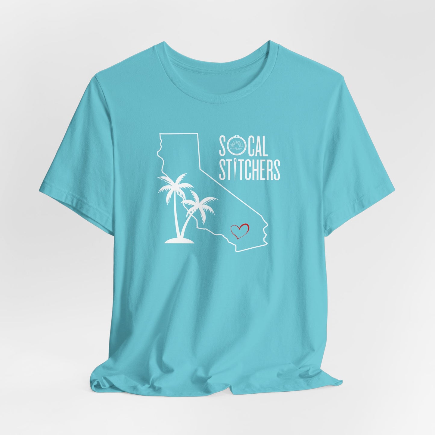 So Cal Stitchers, White Font, Unisex Jersey Short Sleeve Tee