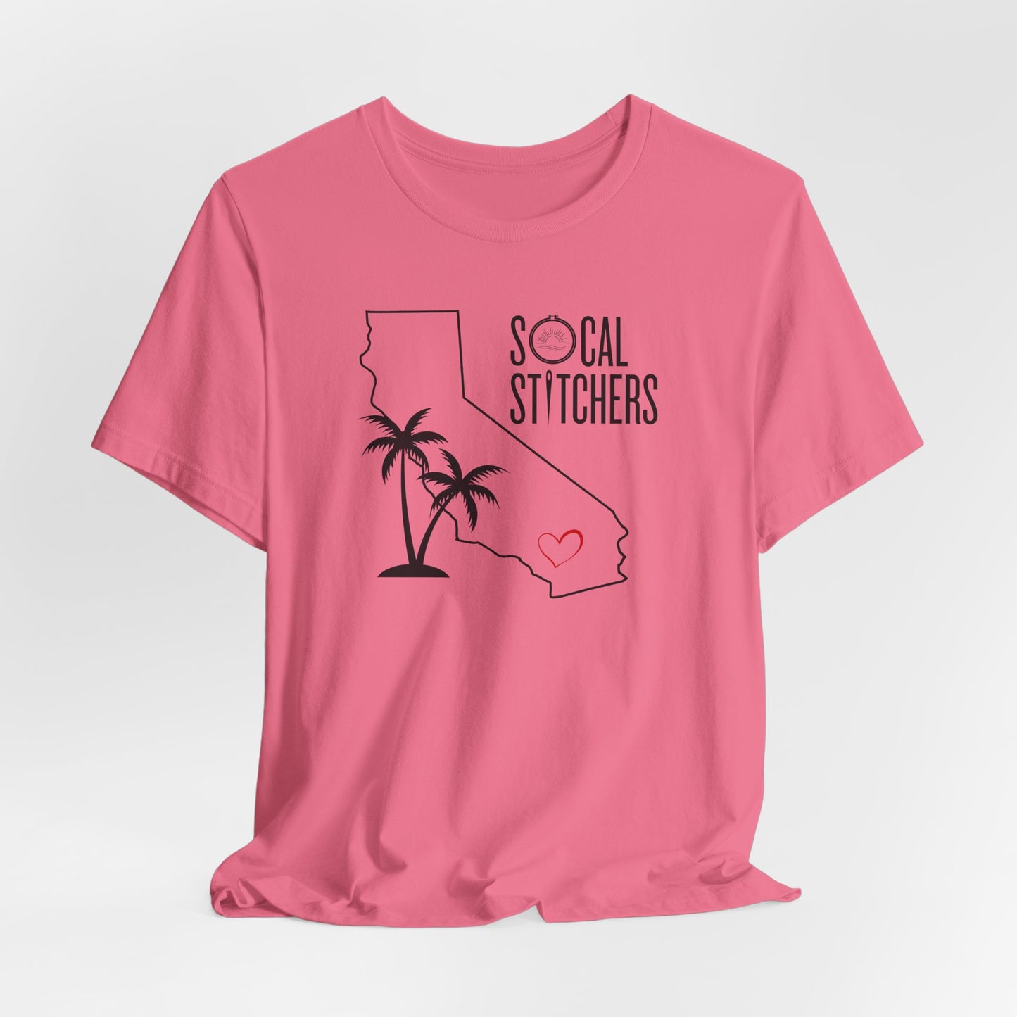 So Cal Stitchers, Black Font, Unisex Jersey Short Sleeve Tee