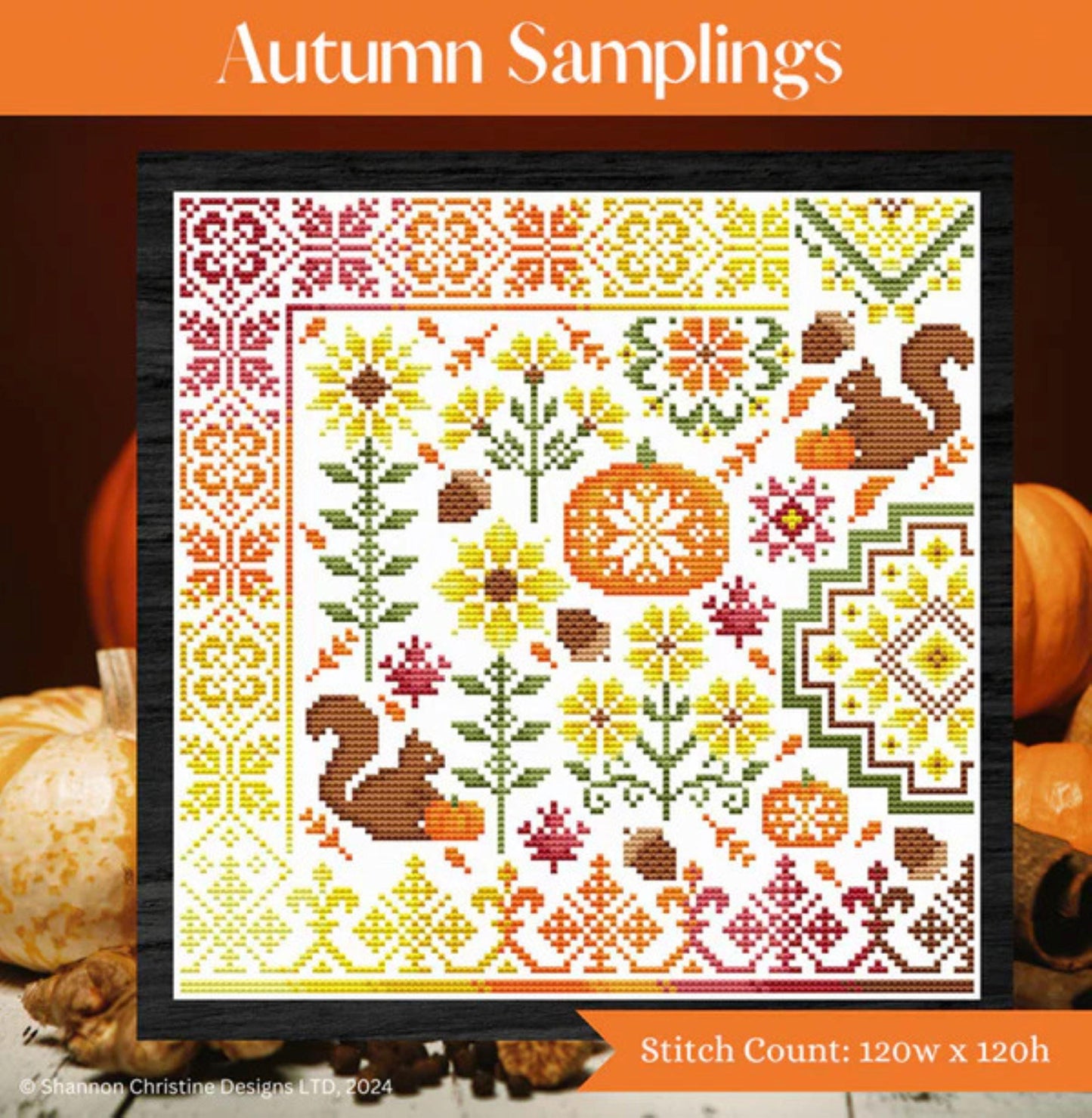 Shannon Christine Designs Autumn Samplings, Cross Stitch Chart, Cross Stitch Pattern, Pattern Only