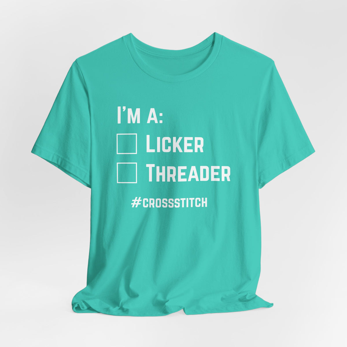 I'm A: Licker, Threader Crewneck Checkbox Tee