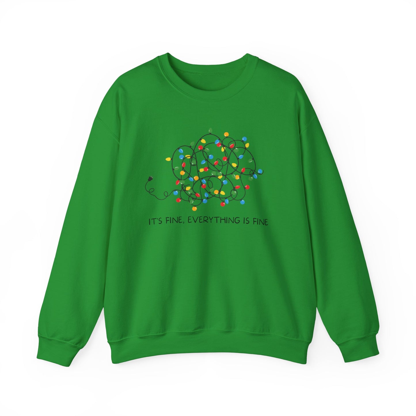 It's Fine, Everything is Fine, Christmas lights, Tangled lights, Christmas T-Shirt, Crewneck, Sweatshirt