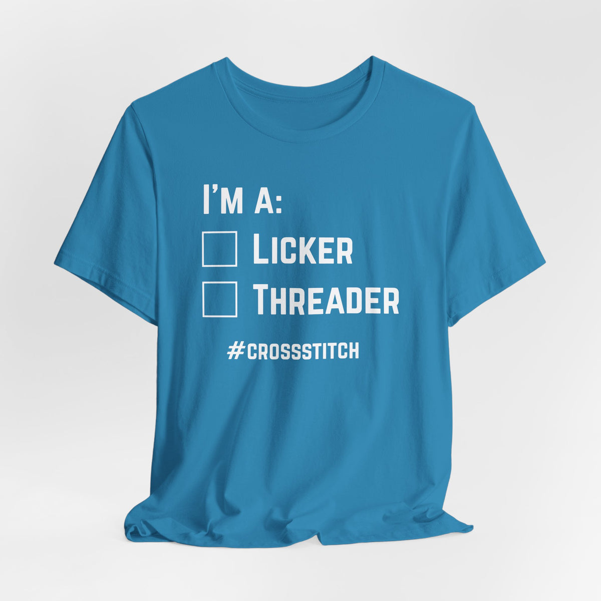 I'm A: Licker, Threader Crewneck Checkbox Tee