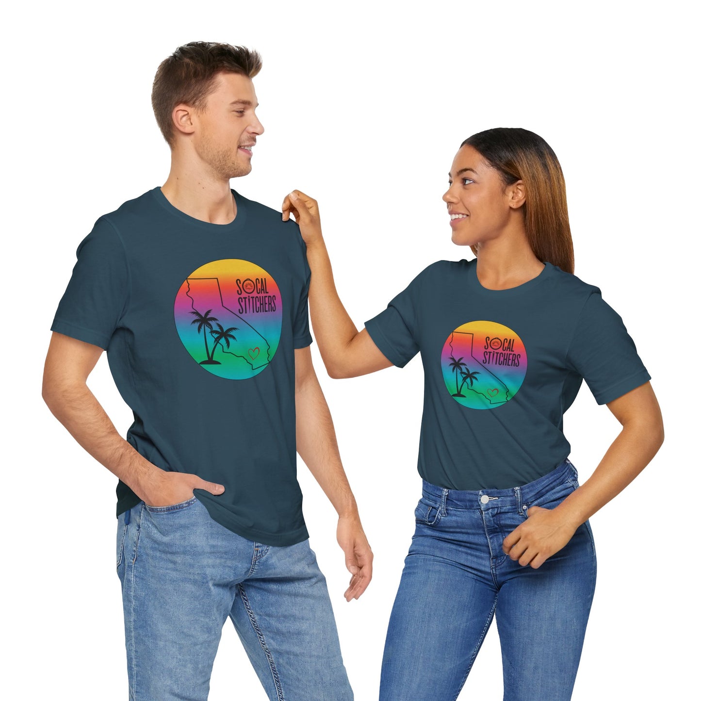 So Cal Stitchers, Tropical, Unisex Jersey Short Sleeve Tee