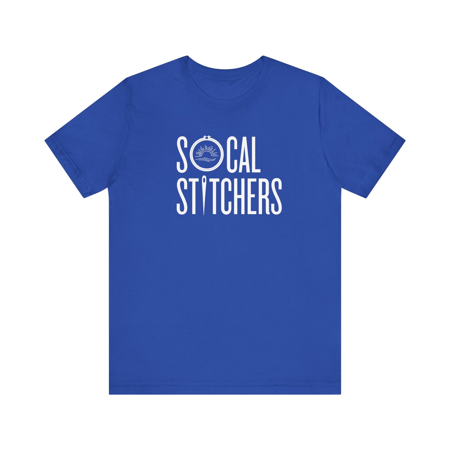 So Cal Stitchers, White Font, Unisex Jersey Short Sleeve Tee