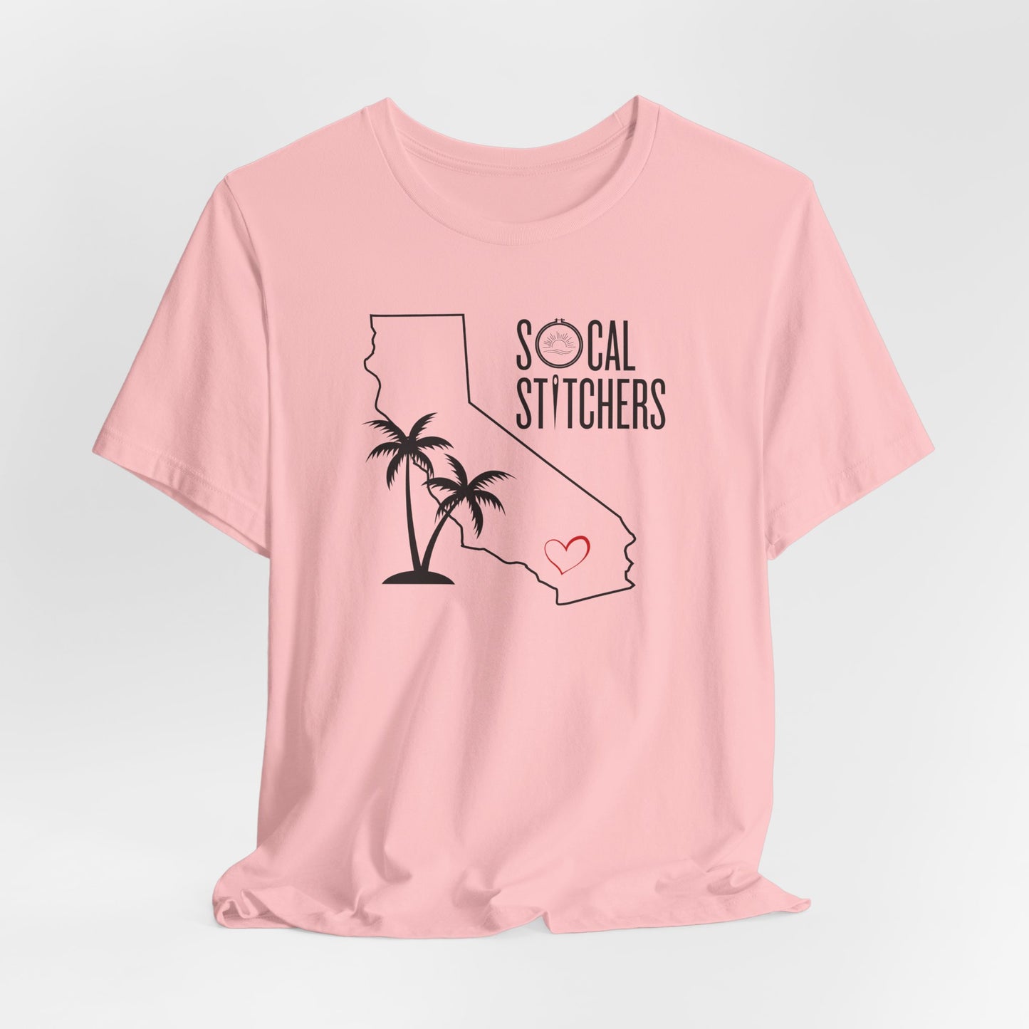 So Cal Stitchers, Black Font, Unisex Jersey Short Sleeve Tee