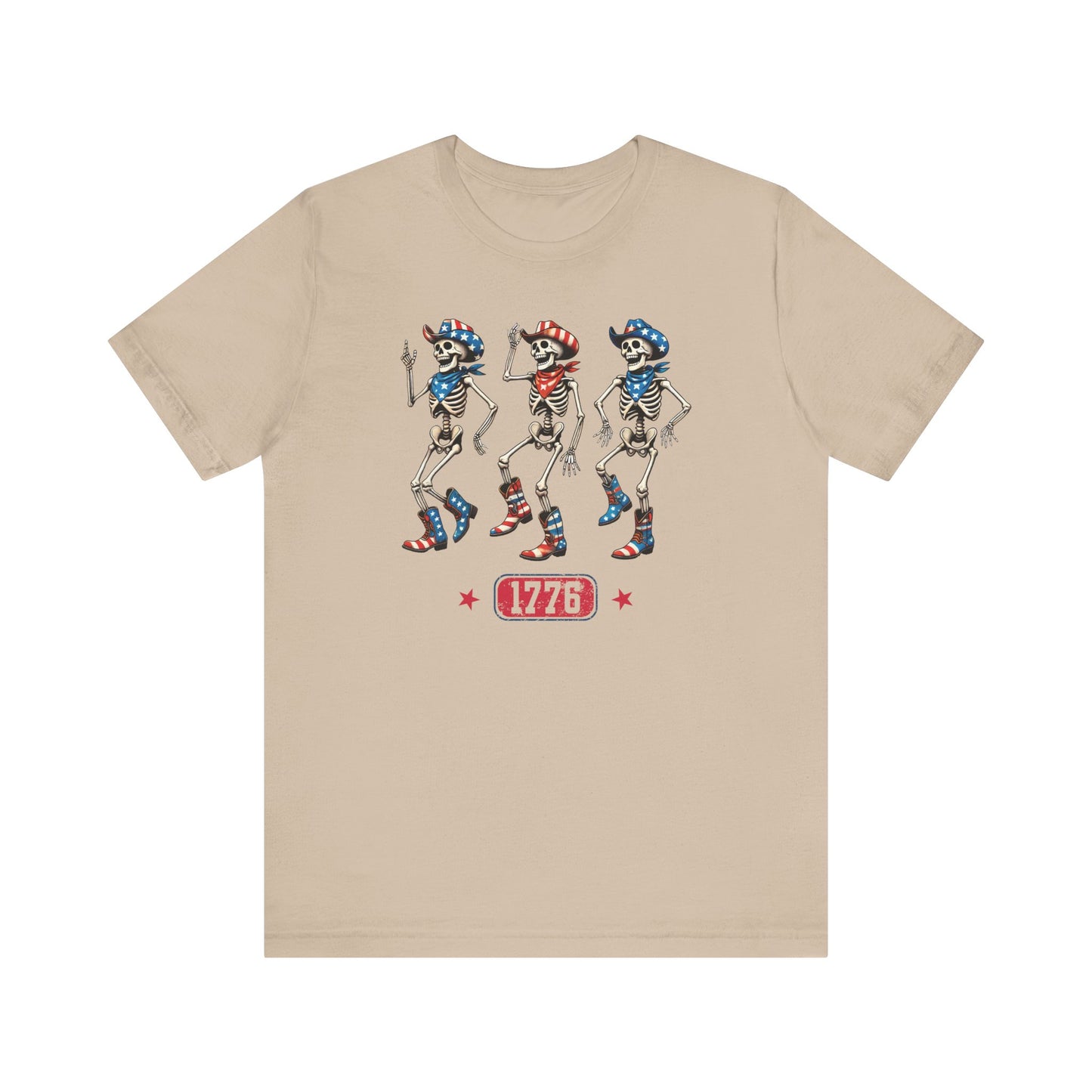 Patriotic Skeleton Tee for Independence Day Celebrations, Unisex Graphic Shirt, Casual Summer Wear, July 4th Outfit, Fun Tees