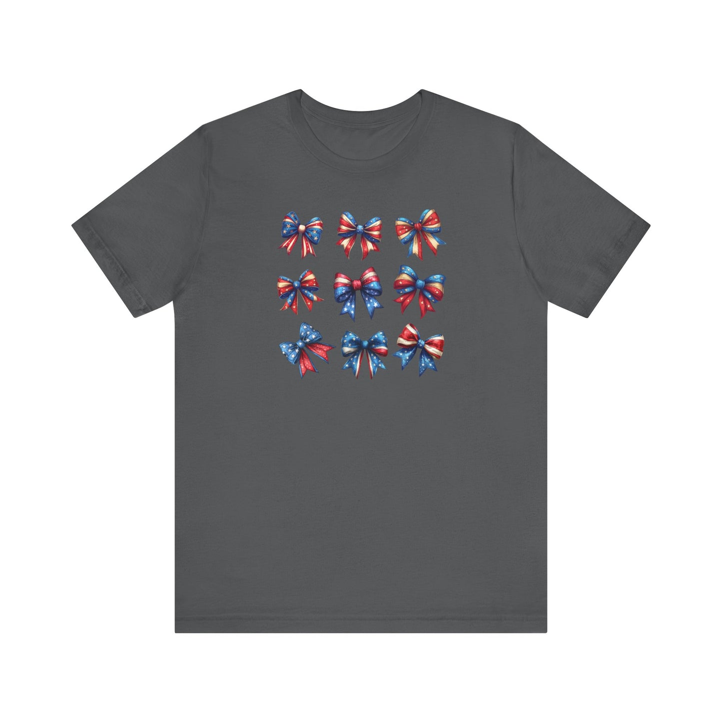 Patriotic Bows Tee, Unisex Jersey T-Shirt, 4th of July Shirt, Red White and Blue Top