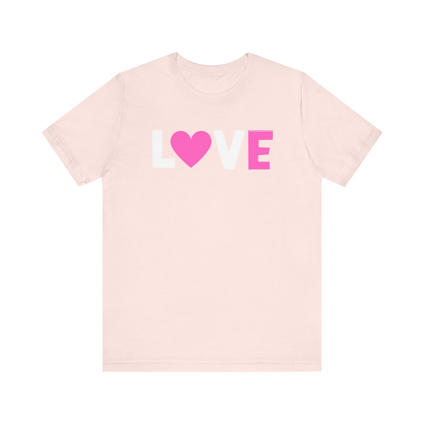 LOVE, Pink, White, Valentines, T-Shirt, Unisex, Gift Shirt