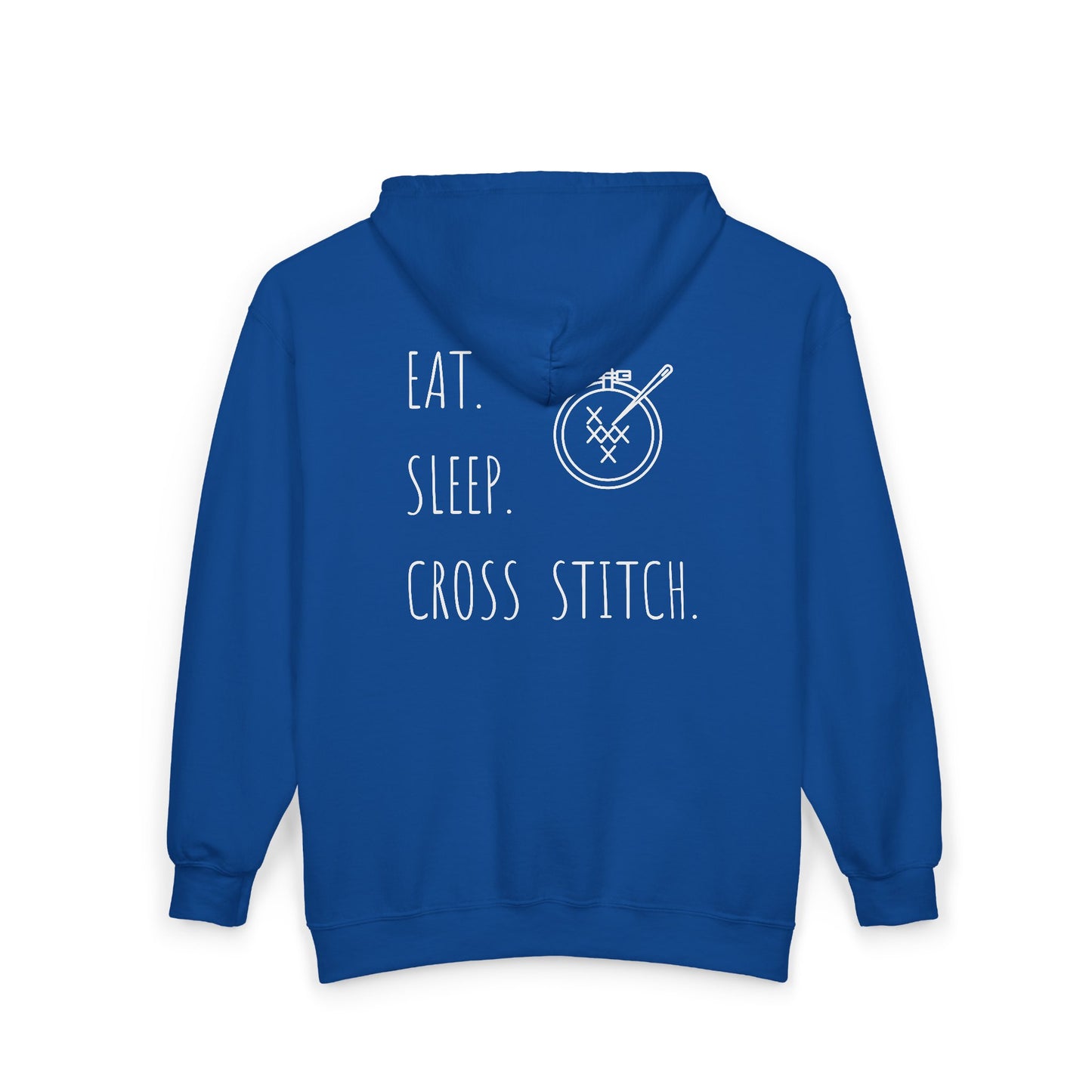 Eat. Sleep. Cross Stitch - Zip Hoodie, Heavyweight Hoodie