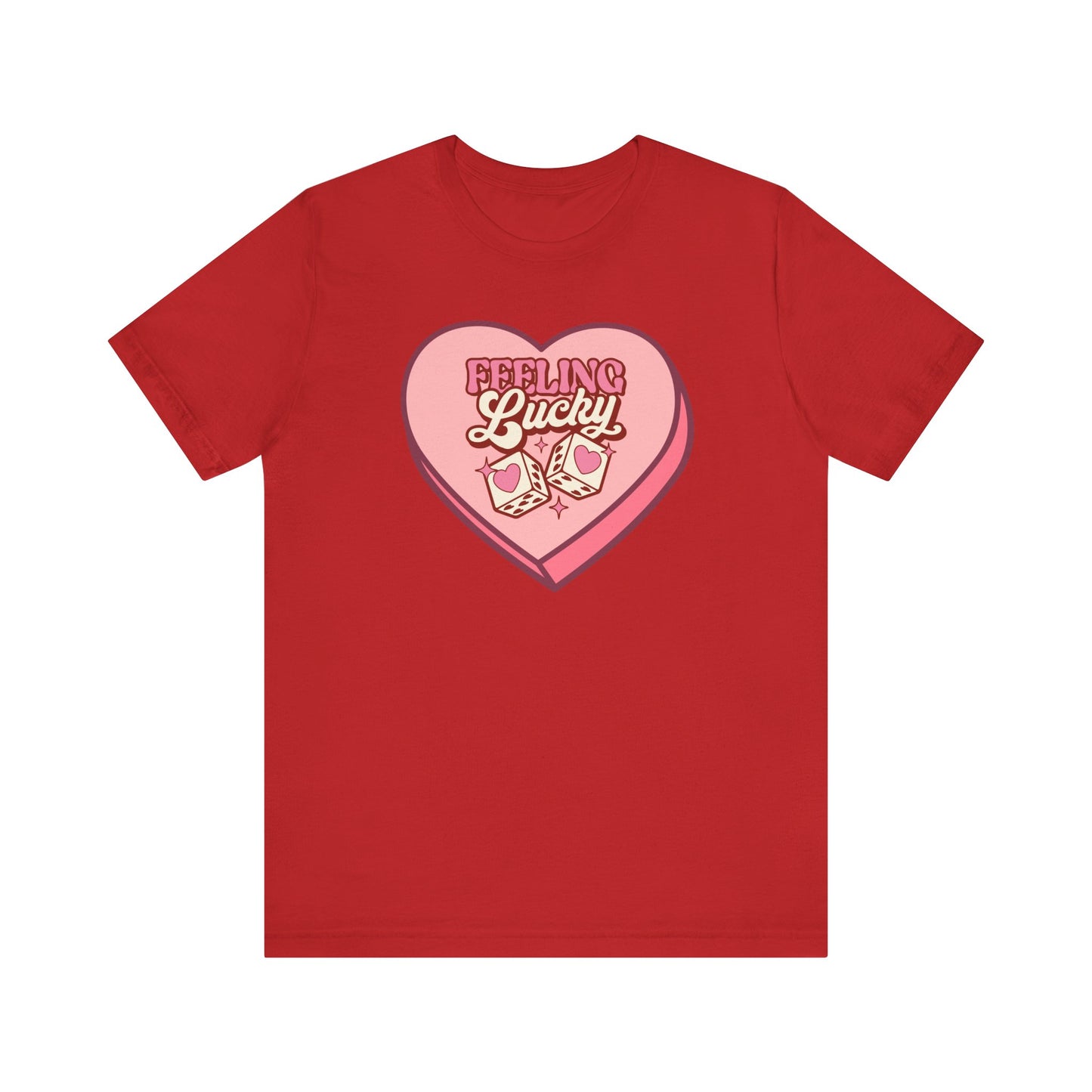 Feeling Lucky, Lucky, Retro, Pink, Valentines, T-Shirt, Unisex