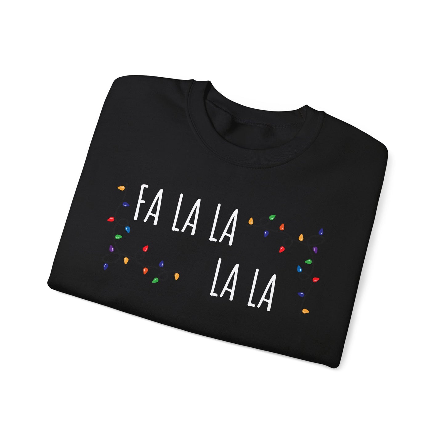 Fa La La La La, Couple T-Shirts, Merry Christmas, Holiday, Christmas Lights, Crewneck, Sweatshirt