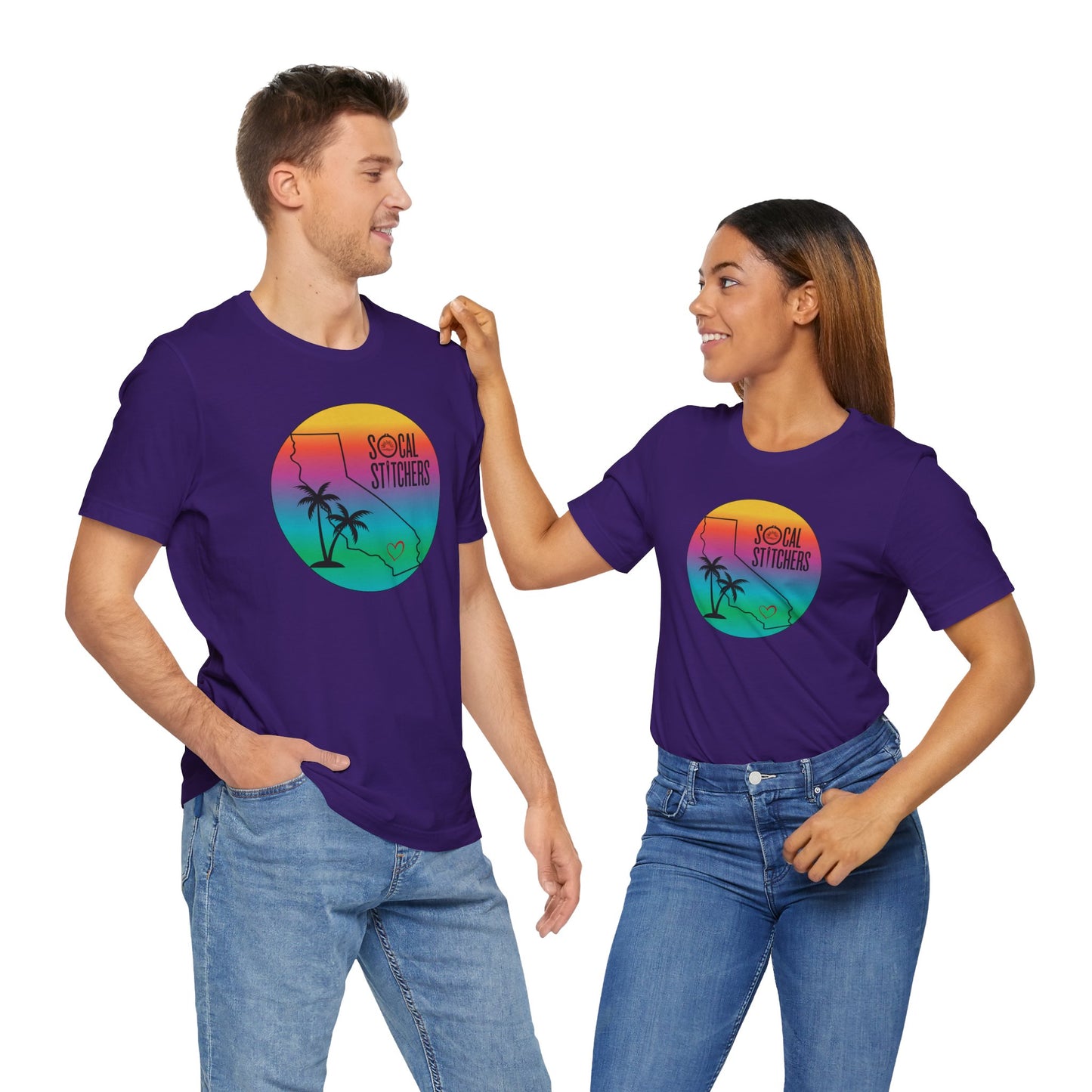 So Cal Stitchers, Tropical, Unisex Jersey Short Sleeve Tee