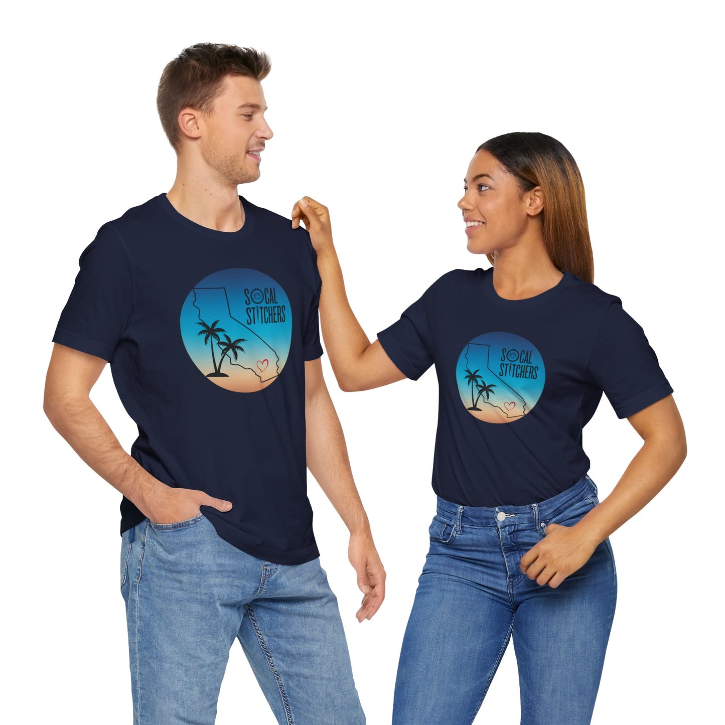 So Cal Stitchers, Beach Vibes, Unisex Jersey Short Sleeve Tee