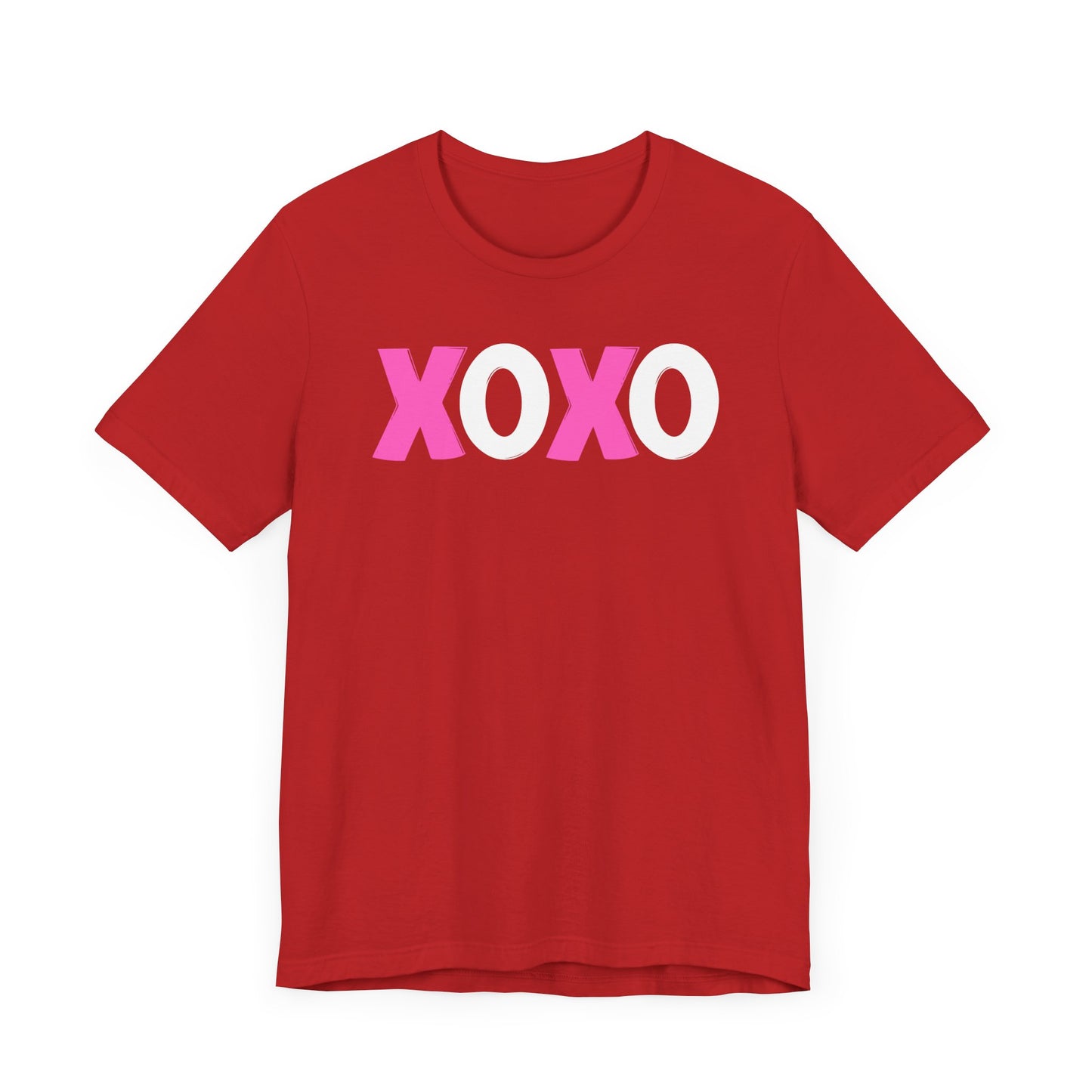 XOXO, Valentines, T-Shirt, Unisex, Love, Pink, White