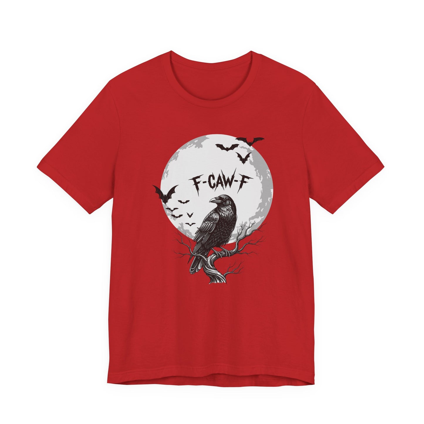 Halloween Crow F Caw F Graphic Tee, Spooky Shirt, Unisex Halloween Shirt