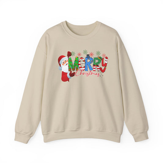 Peeking Santa, Christmas, Holiday, Sweatshirt, Crewneck