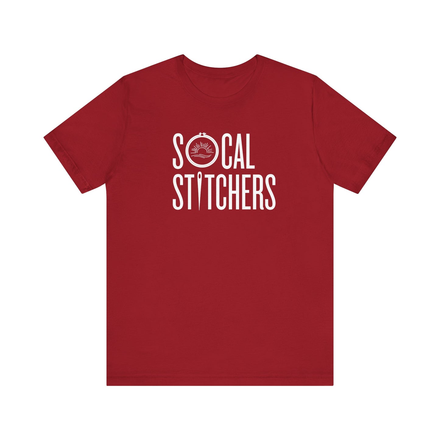 So Cal Stitchers, White Font, Unisex Jersey Short Sleeve Tee