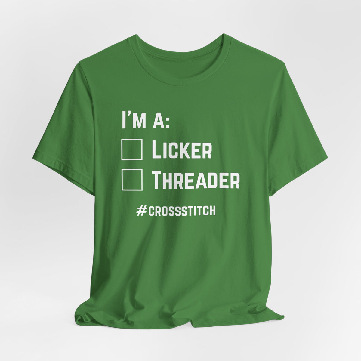 I'm A: Licker, Threader Crewneck Checkbox Tee