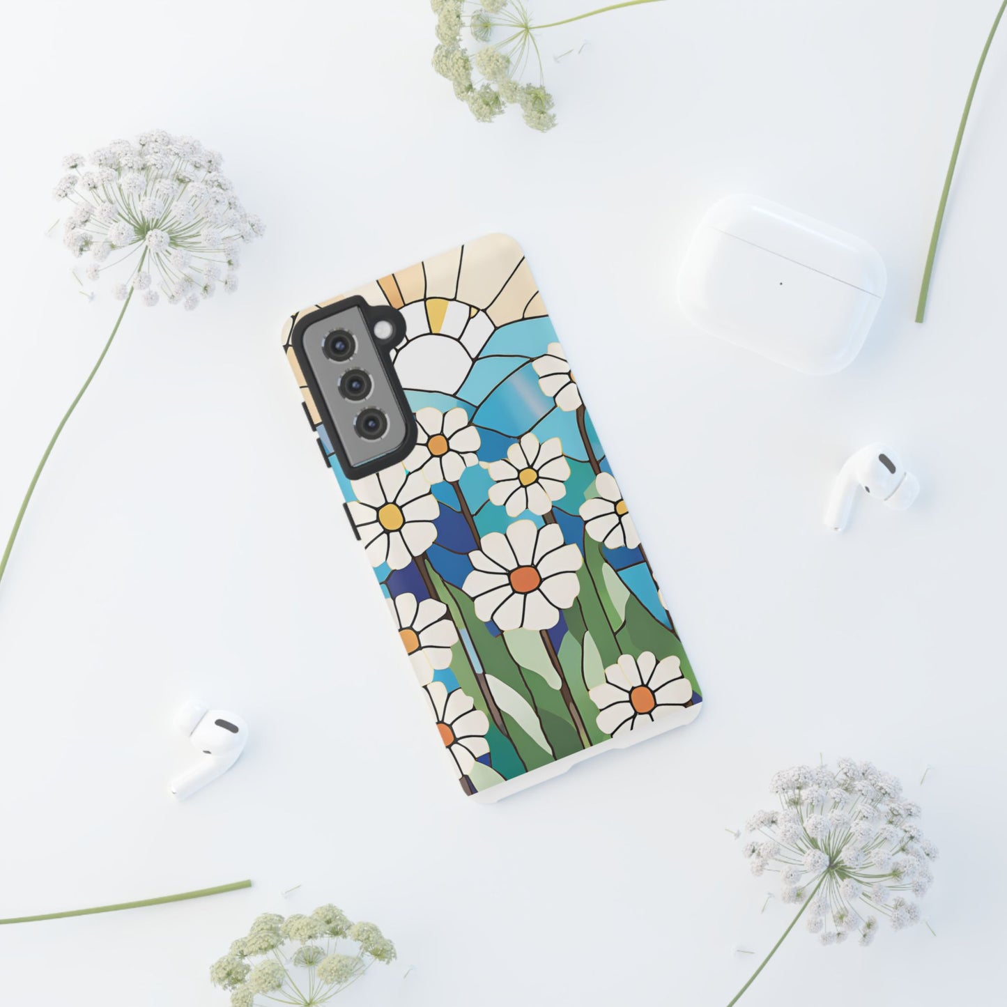 Android Floral Phone Case, Tough Cases, Nature Lover Gift, Floral Aesthetic, Samsung Galaxy S22 S23 S24 Ultra, Google Pixel 9 8 7 6 pro case