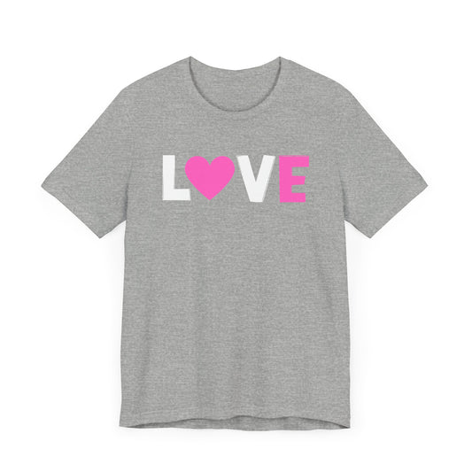 LOVE, Pink, White, Valentines, T-Shirt, Unisex, Gift Shirt