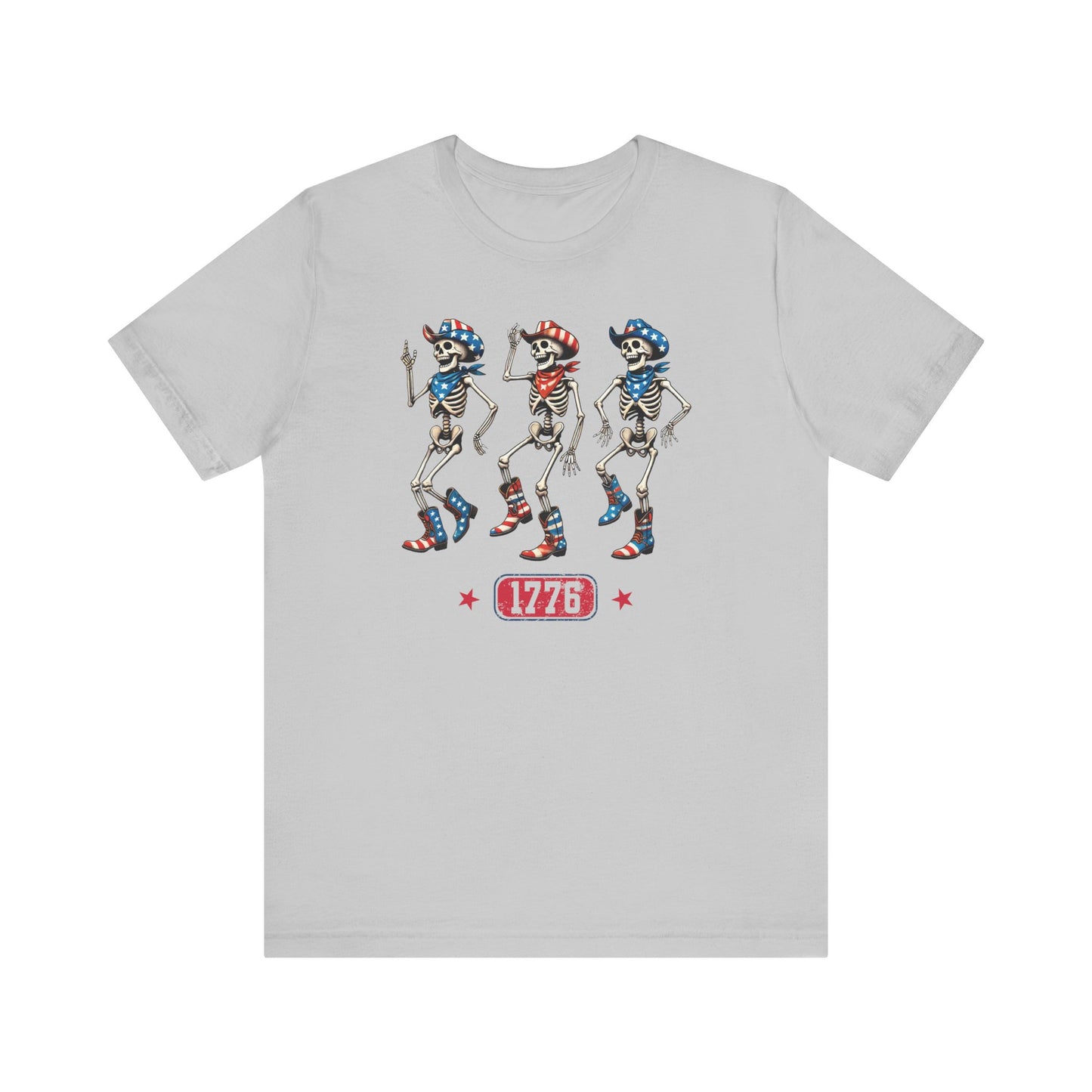 Patriotic Skeleton Tee for Independence Day Celebrations, Unisex Graphic Shirt, Casual Summer Wear, July 4th Outfit, Fun Tees