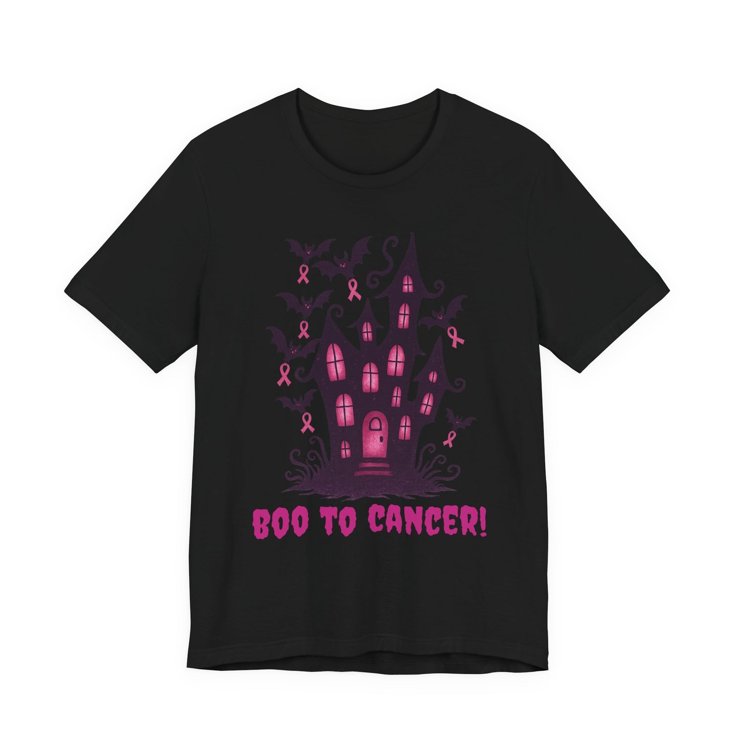 Boo to Cancer, Breast Cancer Awareness Tee, Support T-Shirt, Halloween Themed Breast Cancer Awareness Tee