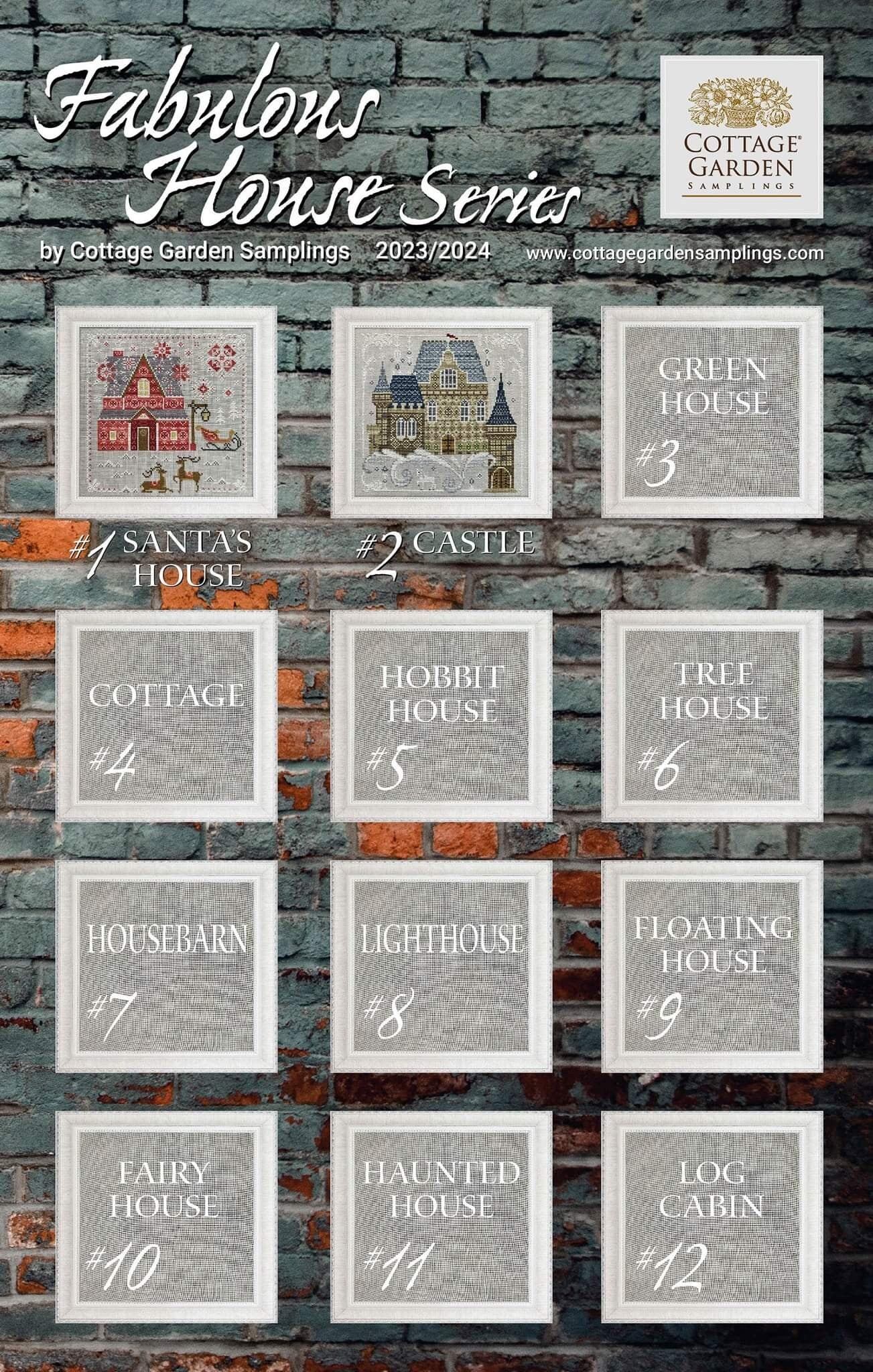 Castle, Cottage Garden Samplings Fabulous House Series #2, NEW, Cross Stitch Chart, Pattern, Cross Stitching
