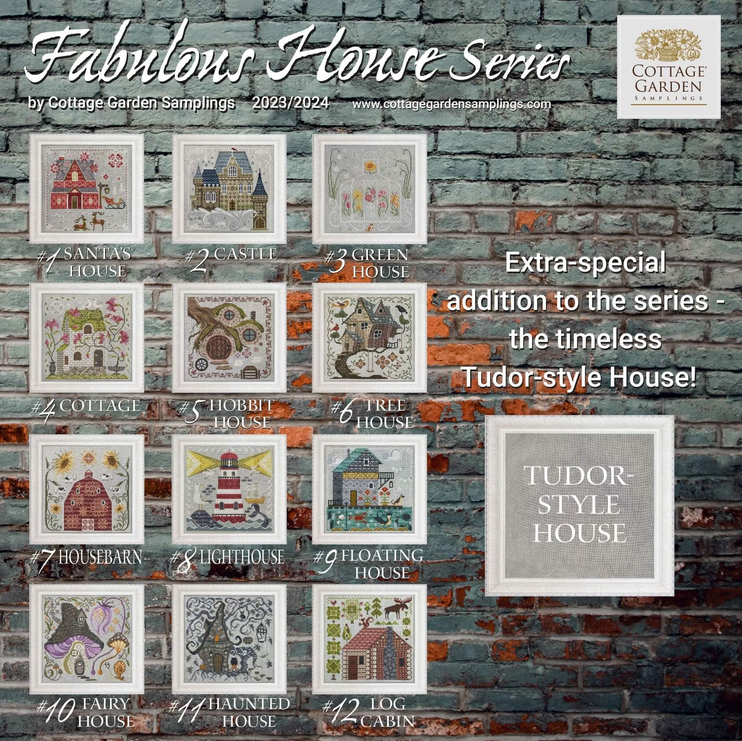 Log Cabin, Cottage Garden Samplings Fabulous House Series #12, NEW, Cross Stitch Chart, Pattern, Cross Stitching
