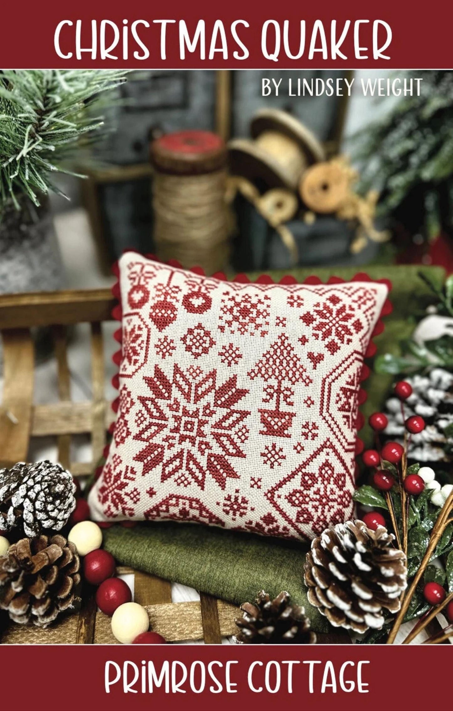 Christmas Quaker, Primrose Cottage, Cross Stitch Chart, Cross Stitch Pattern, Pattern Only