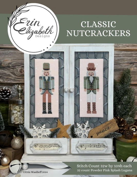Classic Nutcrackers, Erin Elizabeth Designs, New, Cross Stitch Chart, Cross Stitch Pattern