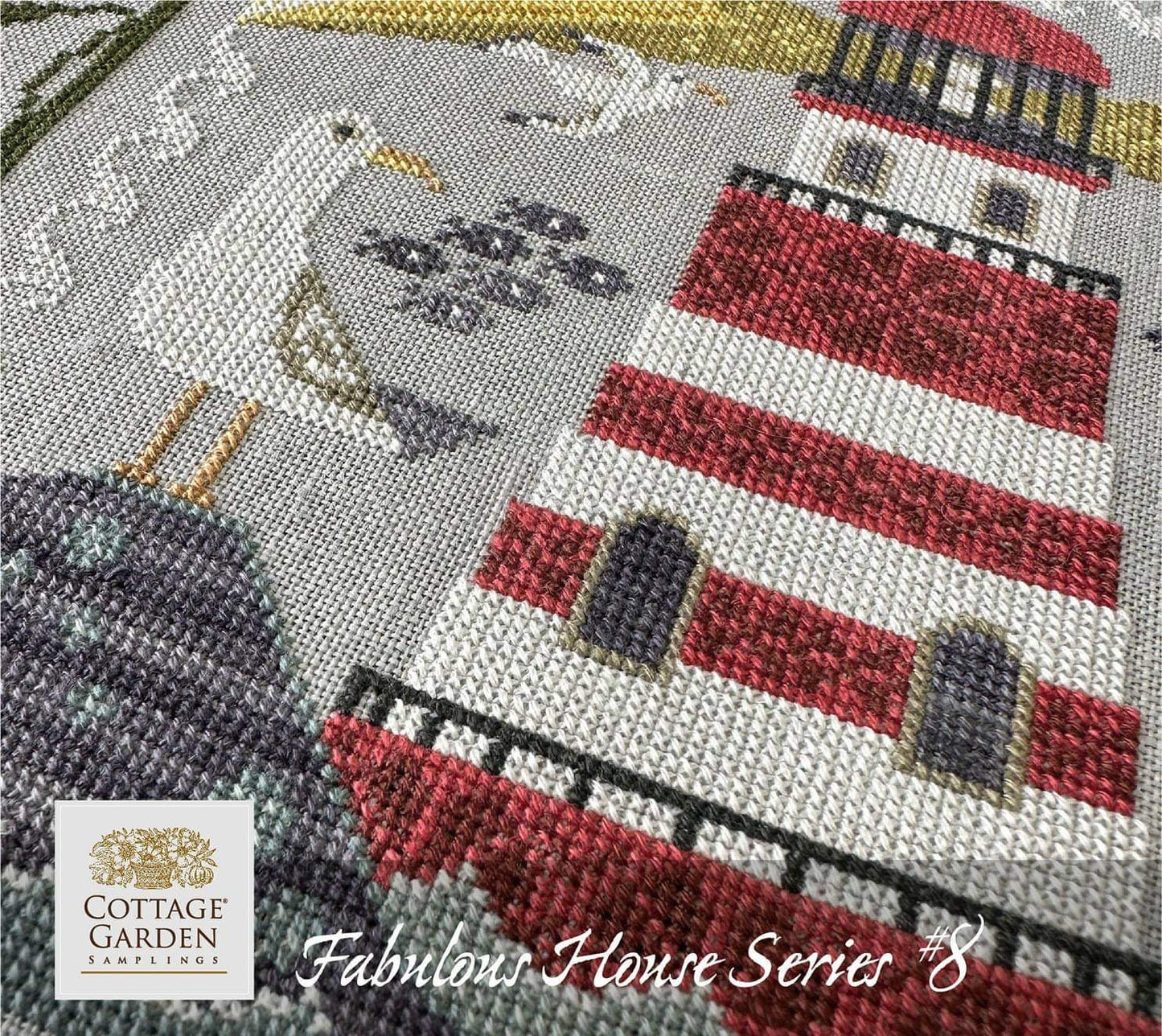 Lighthouse, Cottage Garden Samplings Fabulous House Series #8, NEW, Cross Stitch Chart, Pattern, Cross Stitching