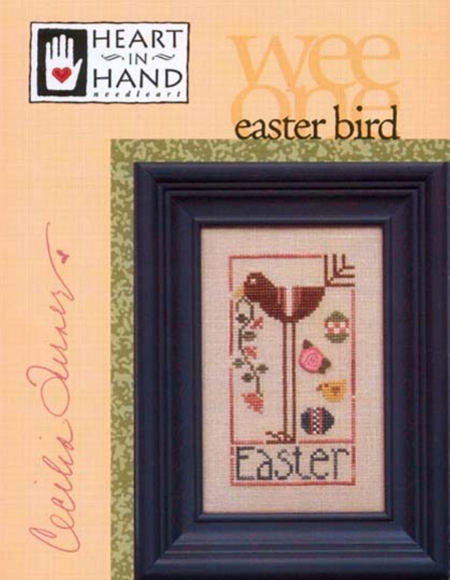 Heart in Hand, Easter Bird, Wee One, New, Cross Stitch Chart, Cross Stitch Pattern, Paper Pattern