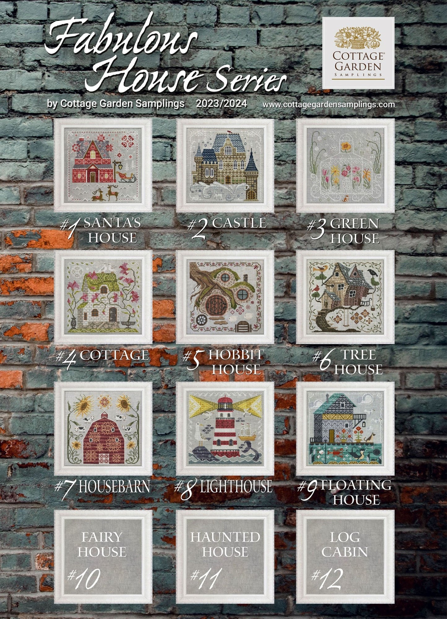 Floating House, Cottage Garden Samplings Fabulous House Series #9, NEW, Cross Stitch Chart, Pattern, Cross Stitching