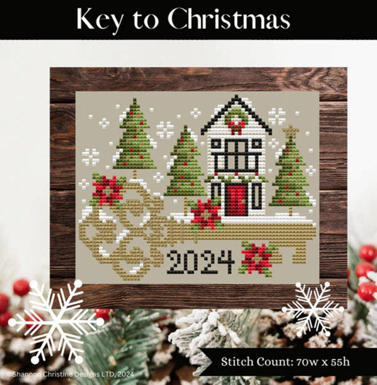 Shannon Christine Designs Key to Christmas, Cross Stitch Chart, Cross Stitch Pattern, Pattern Only