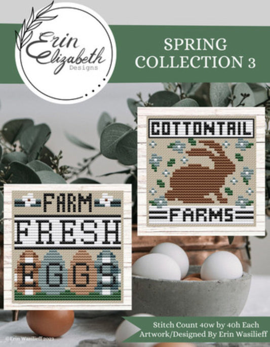 Erin Elizabeth Designs Spring Collection 3, Cross Stitch Chart, Cross Stitch Pattern, Pattern Only