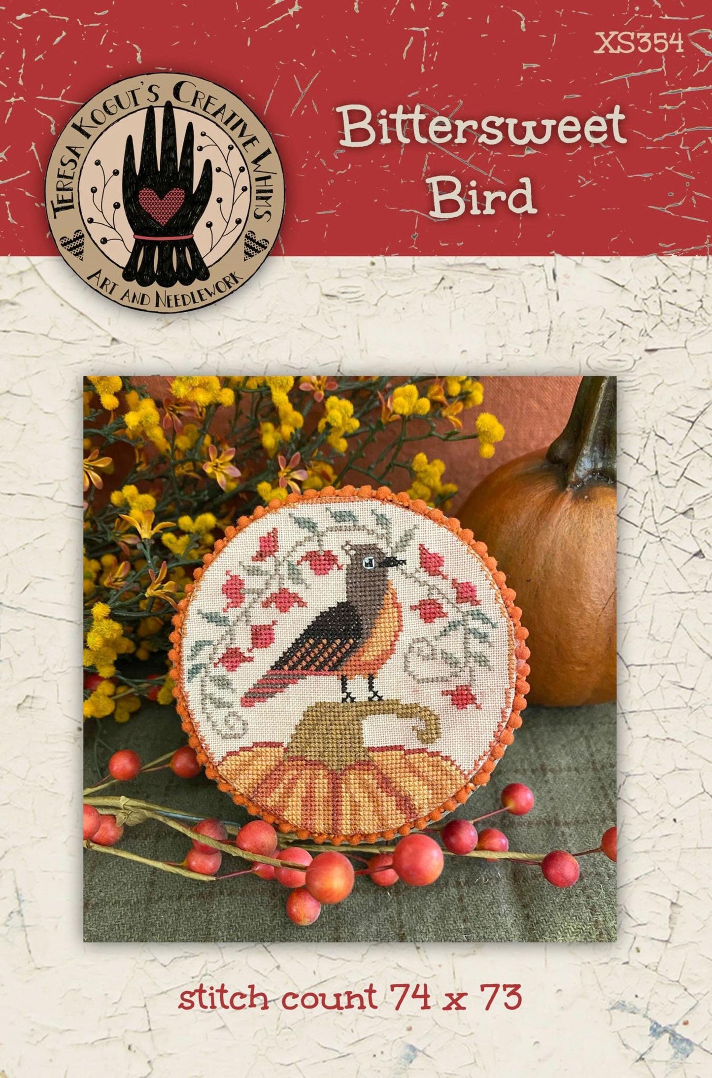 Teresa Kogut - Bittersweet Bird, Cross Stitch Chart, Cross Stitch Pattern, Pattern Only