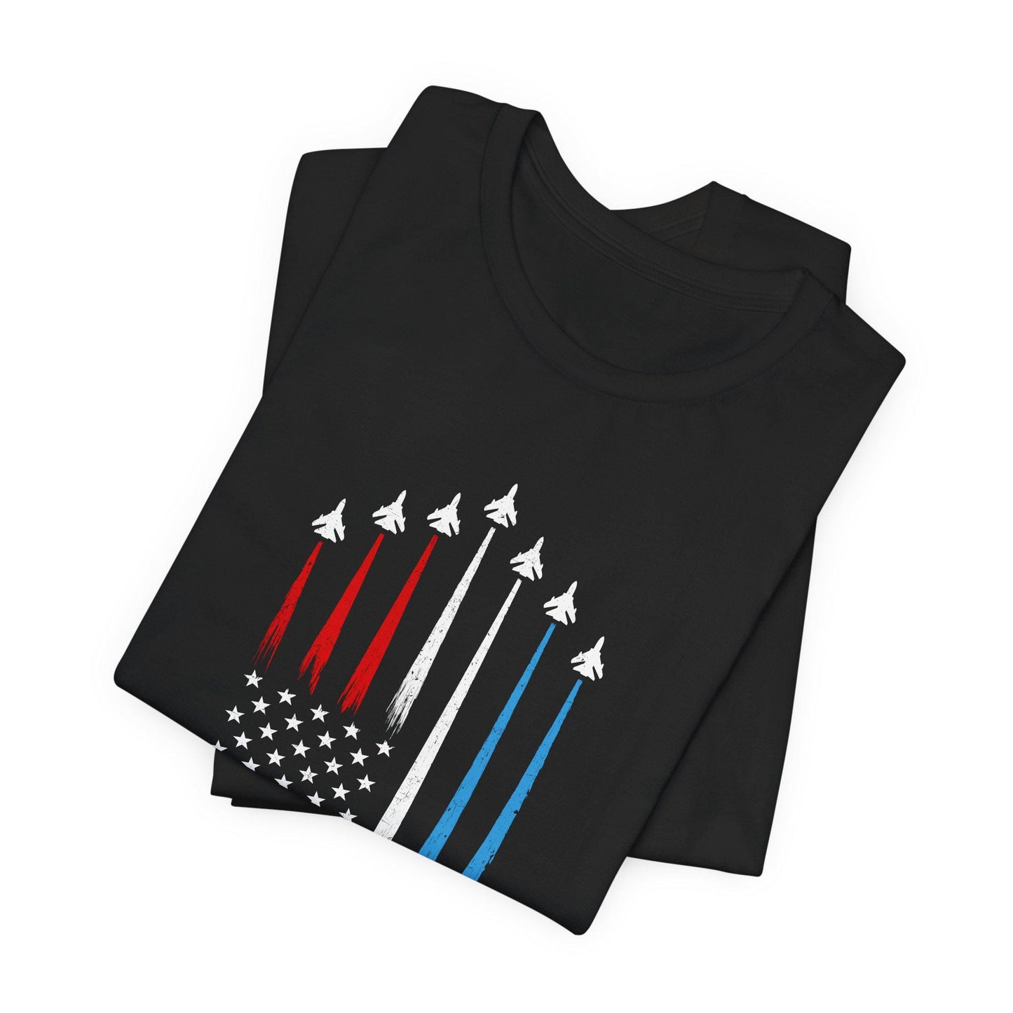 Patriotic Short Sleeve Tee, Red White Blue Graphic T-Shirt, Independence Day, Veteran's Day, Memorial Day
