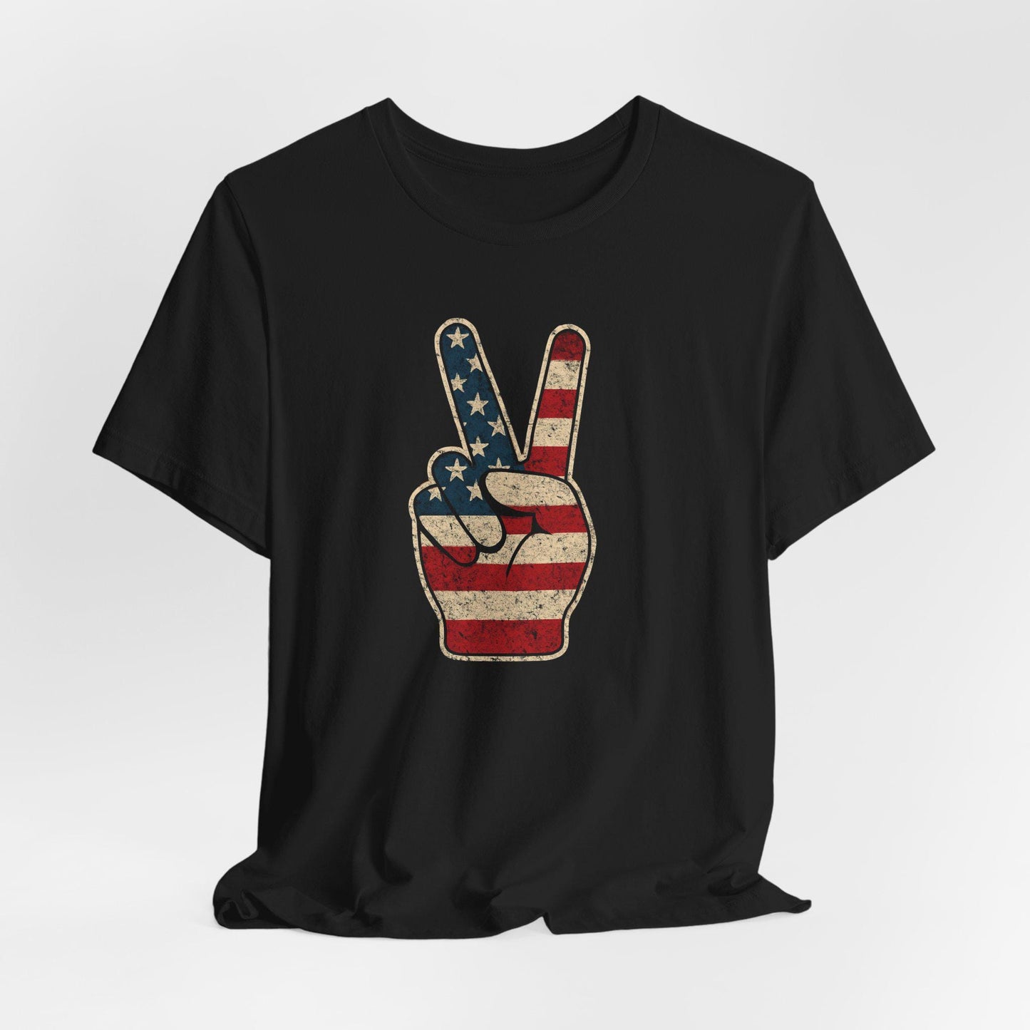 Patriotic Peace T-Shirt, Memorial Day T-Shirt, Patriotic Military Graphic Shirt, Patriotic Flag, Independence Day, Veteran's Day