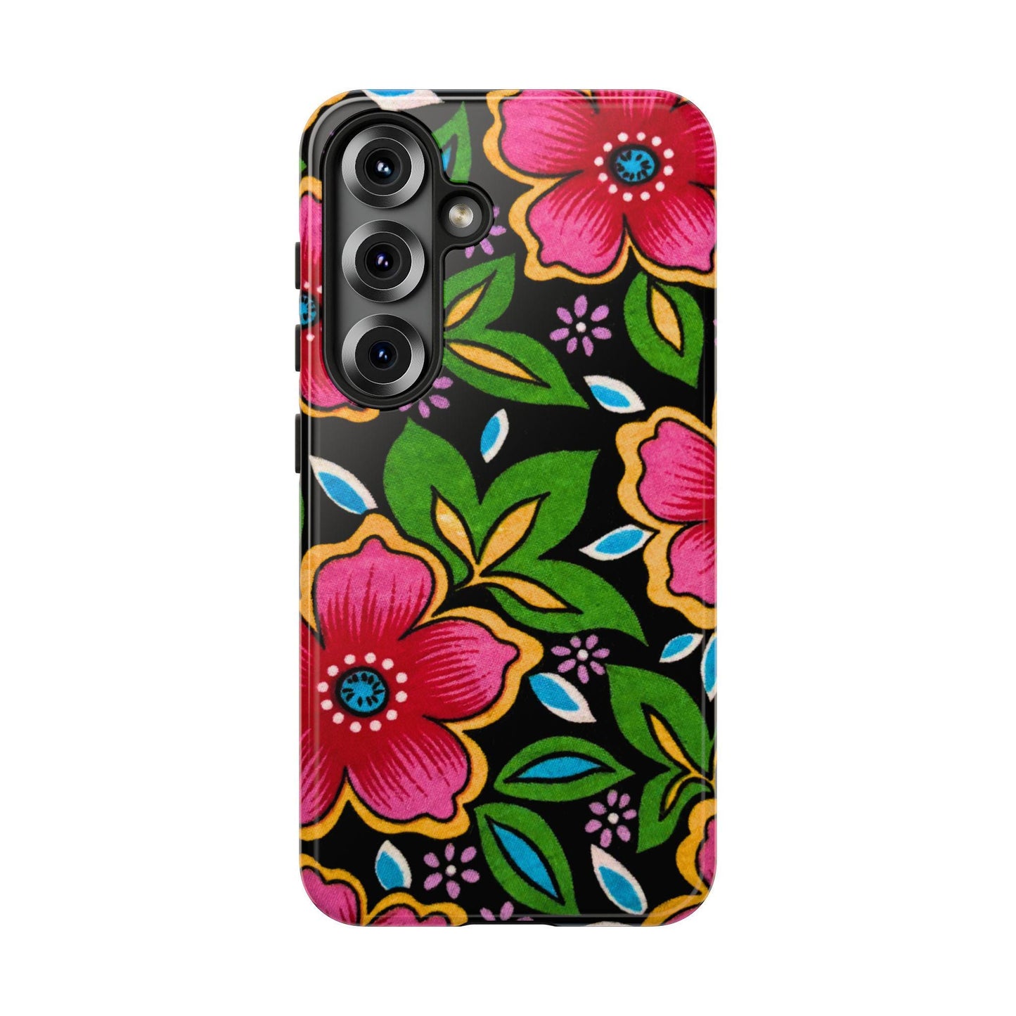Floral Phone Case, Tough Cases with Vibrant Flower Design, Samsung Galaxy S22 S23 S24 S25, Android Phone Case