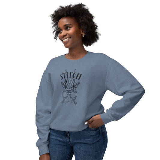Stitch Sweatshirt, Sassy Graphic Sweatshirt for Crafters, Scissors, Shears, Comfort Colors Sweatshirt
