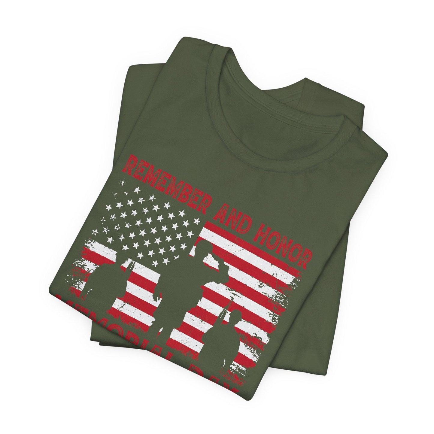 Memorial Day T-Shirt, Patriotic Short Sleeve Tee, Red White Blue Graphic T-Shirt, Independence Day, Veteran's Day
