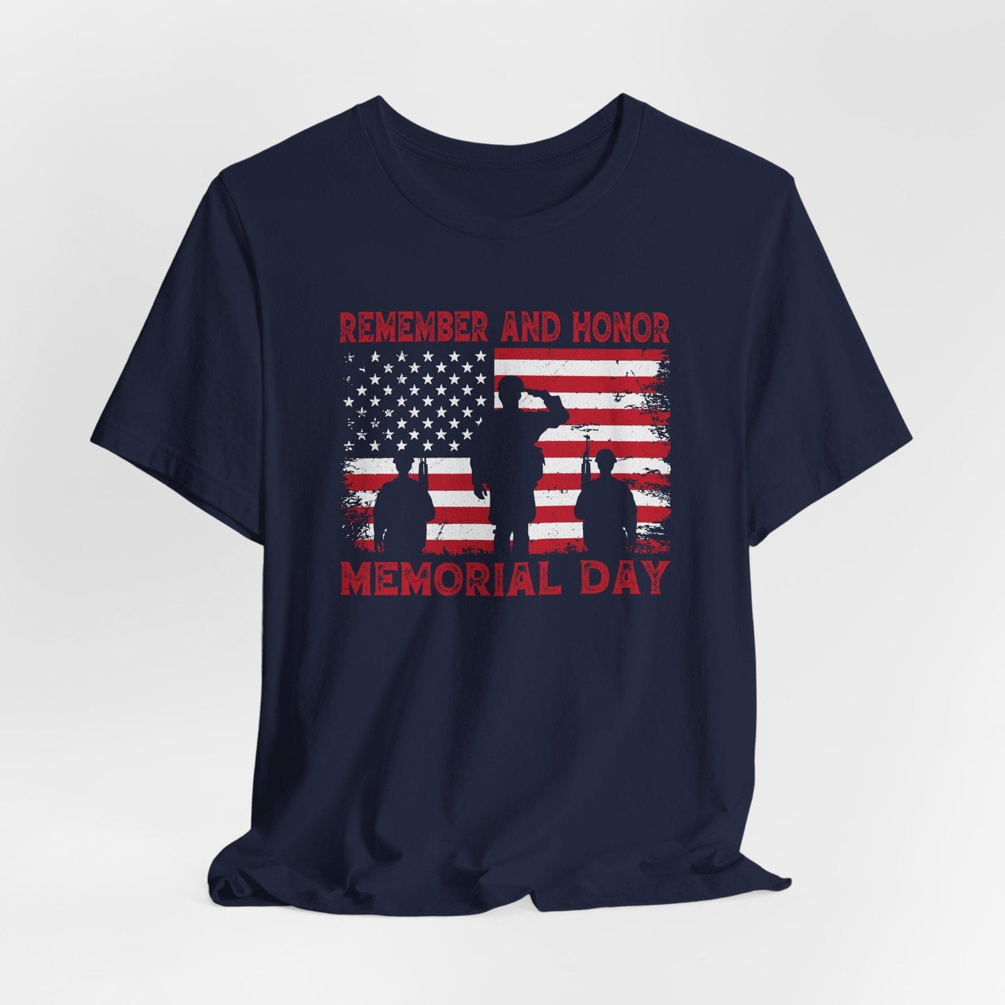 Memorial Day T-Shirt, Patriotic Short Sleeve Tee, Red White Blue Graphic T-Shirt, Independence Day, Veteran's Day