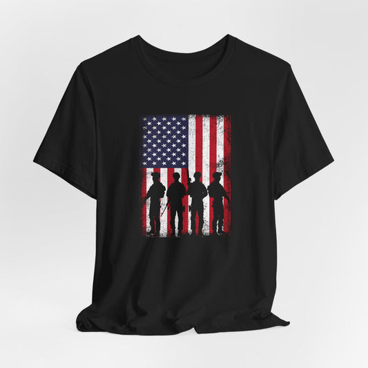Patriotic T-Shirt, Red White Blue Graphic T-Shirt, Memorial Day T-Shirt, Independence Day, Veteran's Day