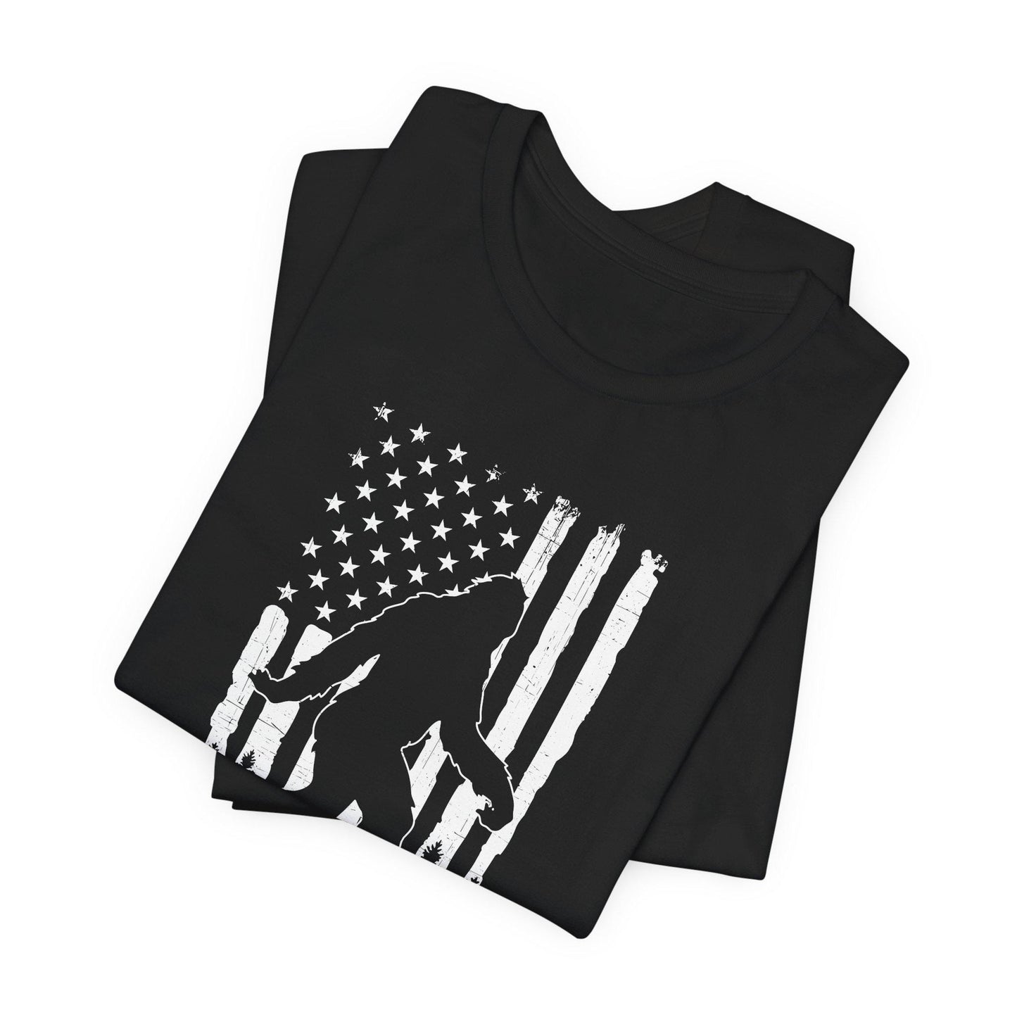 Patriotic Big Foot T-Shirt, Sasquatch Graphic T-Shirt, Memorial Day T-Shirt, Independence Day, Veteran's Day