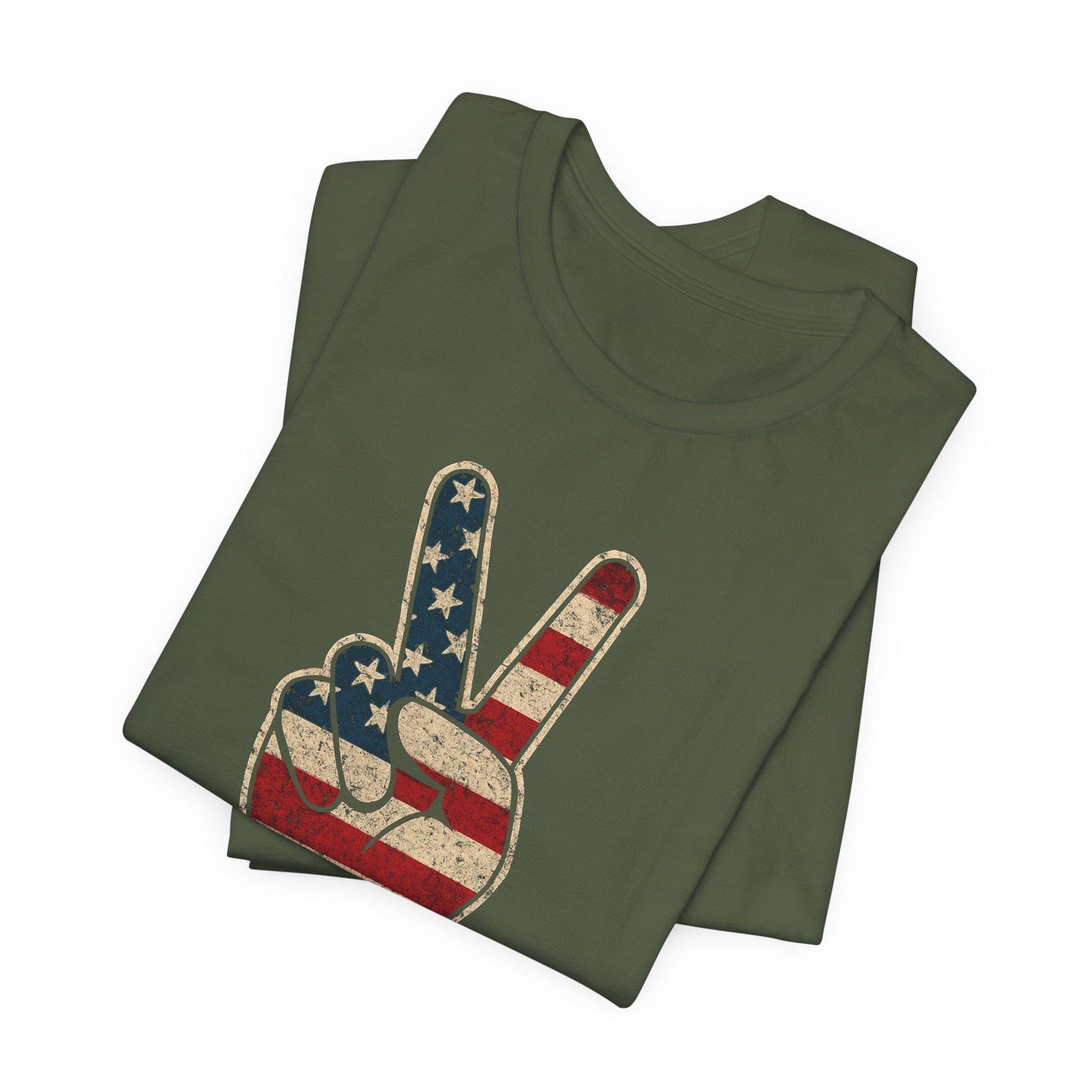 Patriotic Peace T-Shirt, Memorial Day T-Shirt, Patriotic Military Graphic Shirt, Patriotic Flag, Independence Day, Veteran's Day