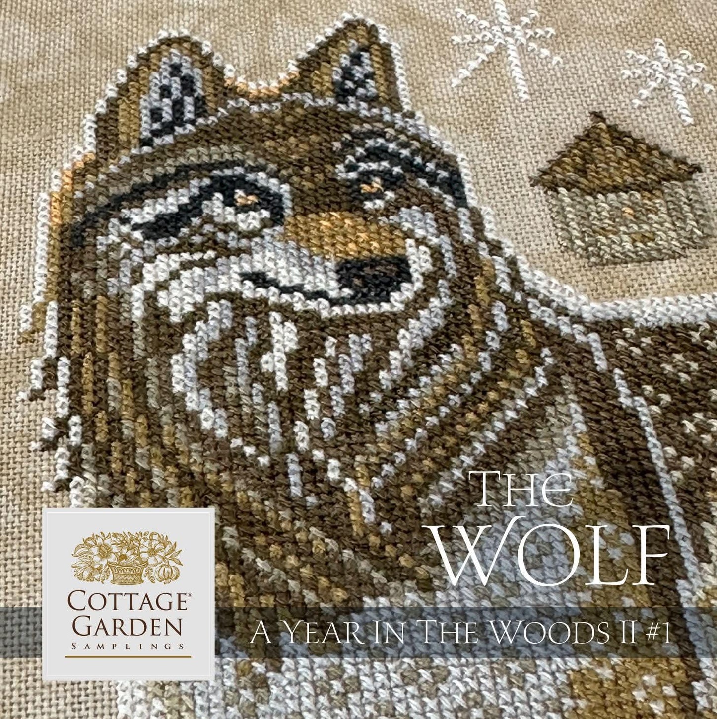 The Wolf, Cottage Garden Samplings, A Year in the Woods II Series #1, Specialty Floss, New, Cross Stitch Paper Chart
